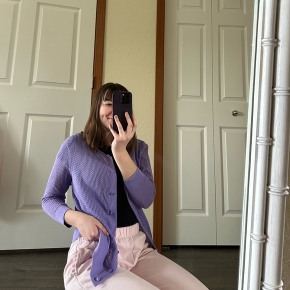 NWT Talbots purple cardigan size PL - Picture 7 of 7